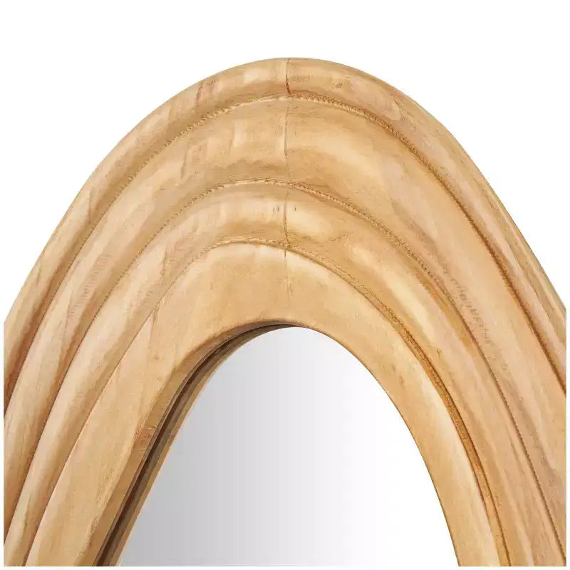 Miroir mural en bois Abstrait et ondulé : sculpté