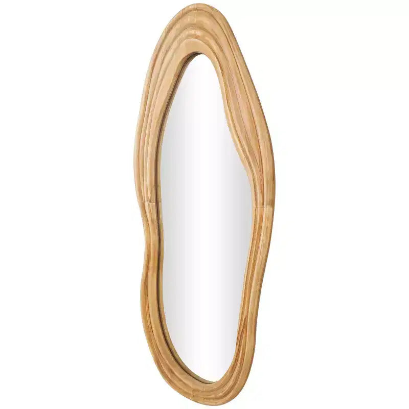 Miroir mural en bois Abstrait et ondulé : sculpté