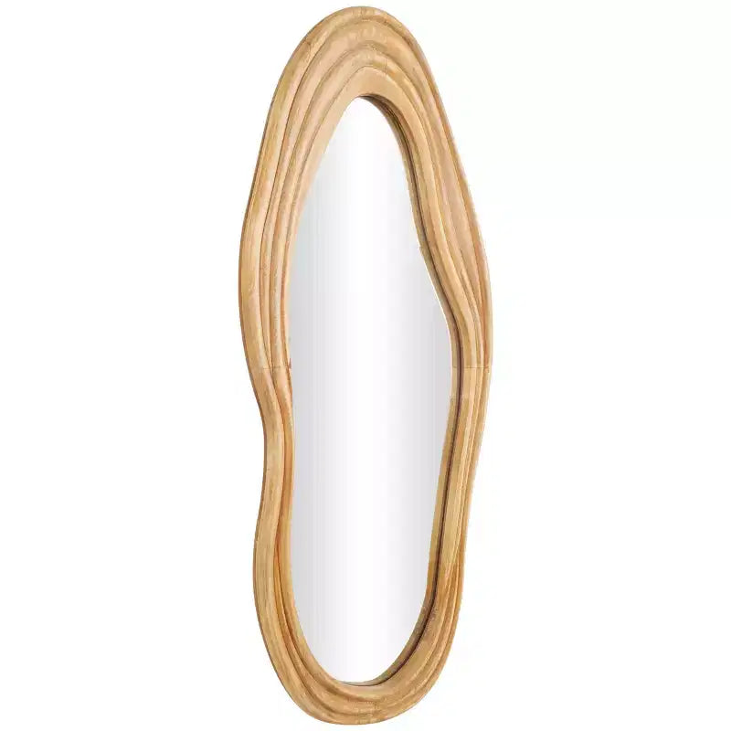 Miroir mural en bois Abstrait et ondulé : sculpté