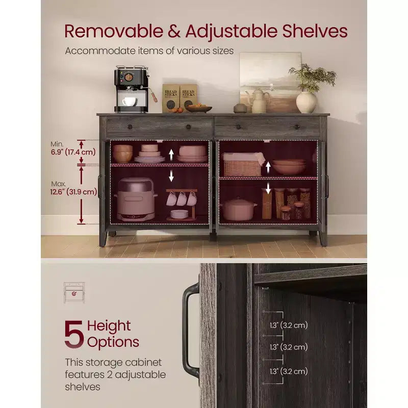 Meuble de rangement de cuisine avec 2 tiroirs