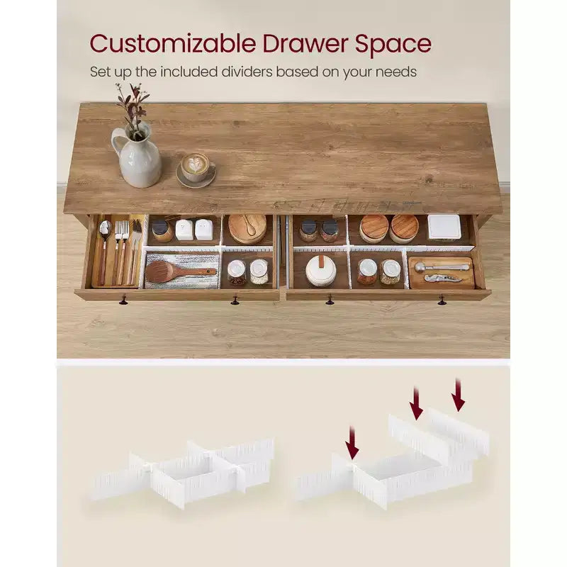 Meuble de rangement de cuisine avec 2 tiroirs