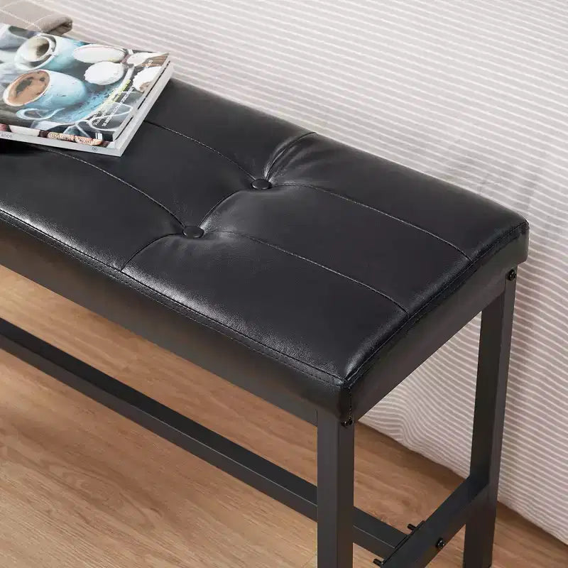 Banc de salle à manger, banc ottoman avec siège rembourré en cuir PU