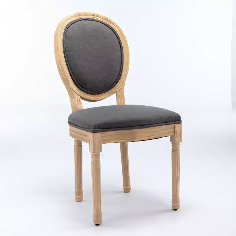 Chaise de salle à manger en bois massif de style français