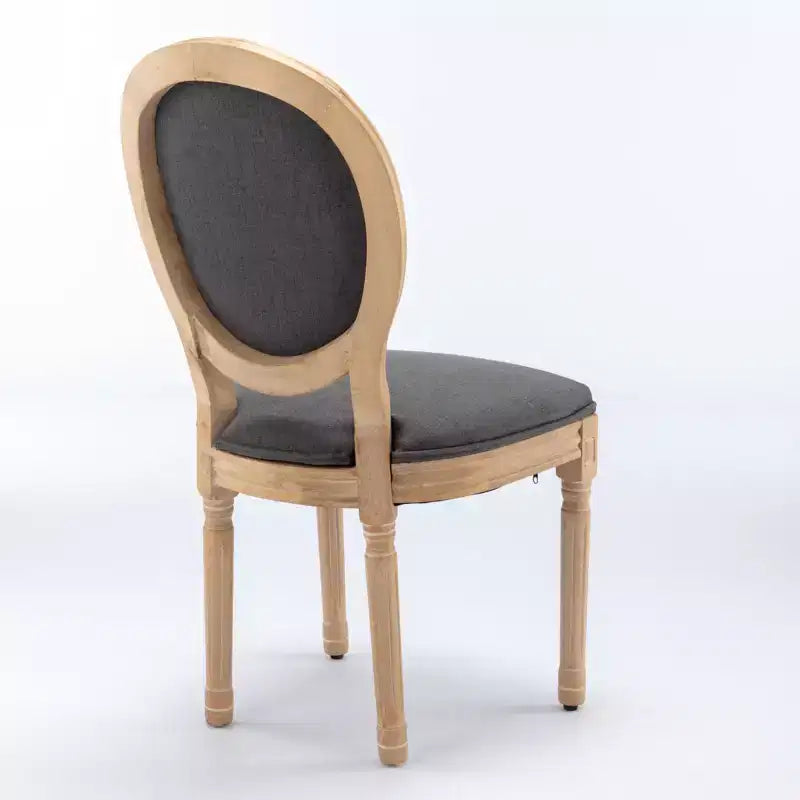 Chaise de salle à manger en bois massif de style français