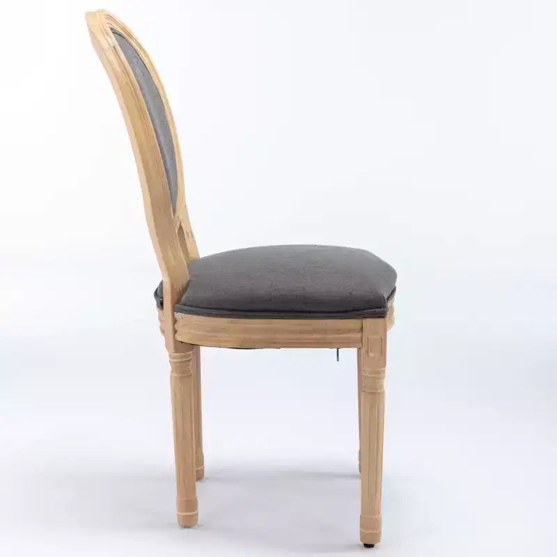 Chaise de salle à manger en bois massif de style français