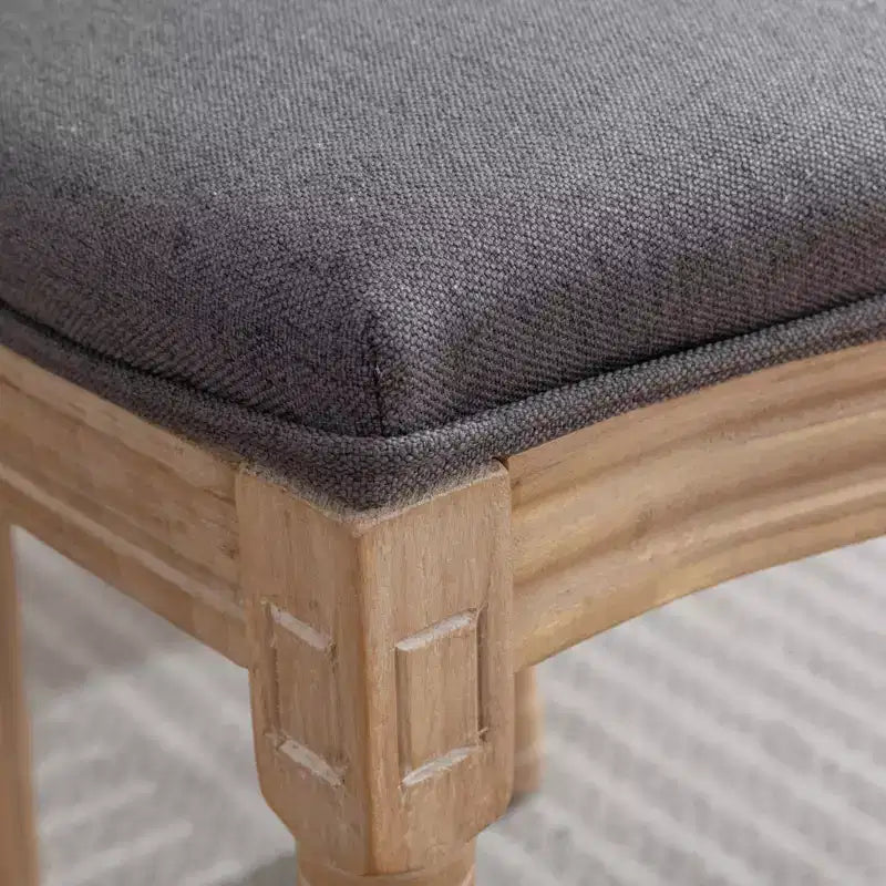 Chaise de salle à manger en bois massif de style français