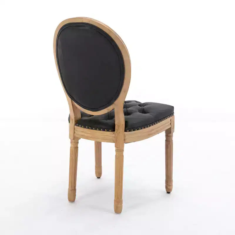 Chaise de salle à manger en bois massif de style français