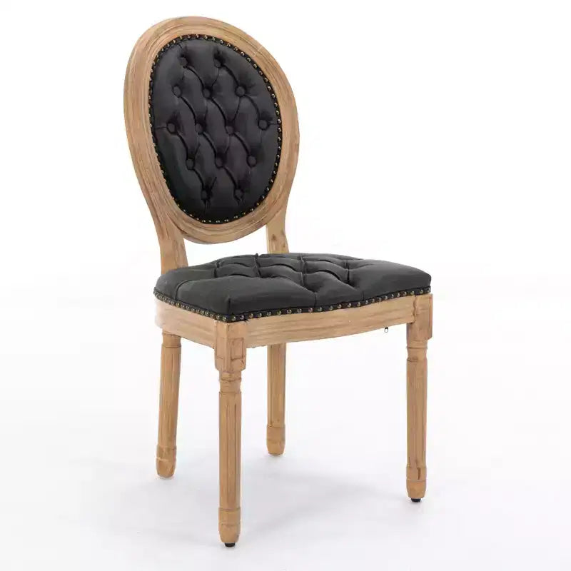 Chaise de salle à manger en bois massif de style français