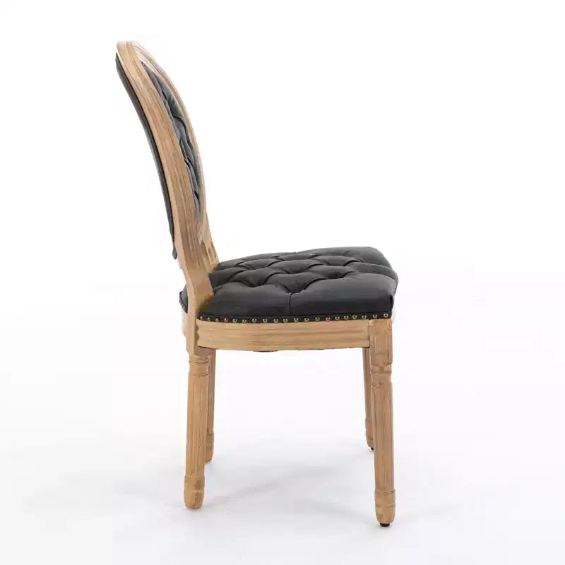 Chaise de salle à manger en bois massif de style français