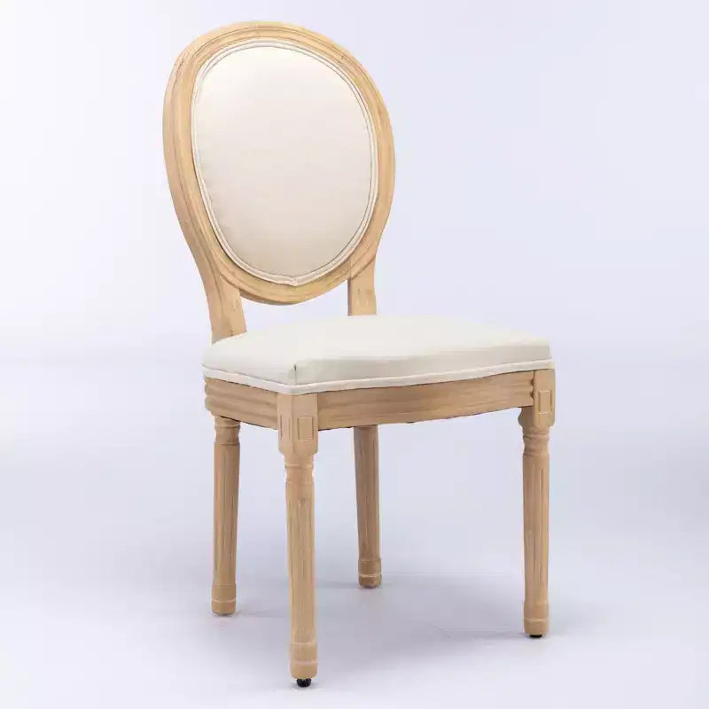 Chaise de salle à manger en bois massif de style français
