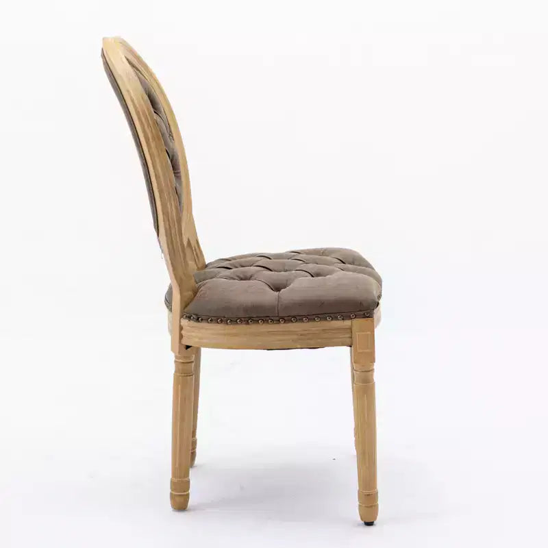 Chaise de salle à manger en bois massif de style français