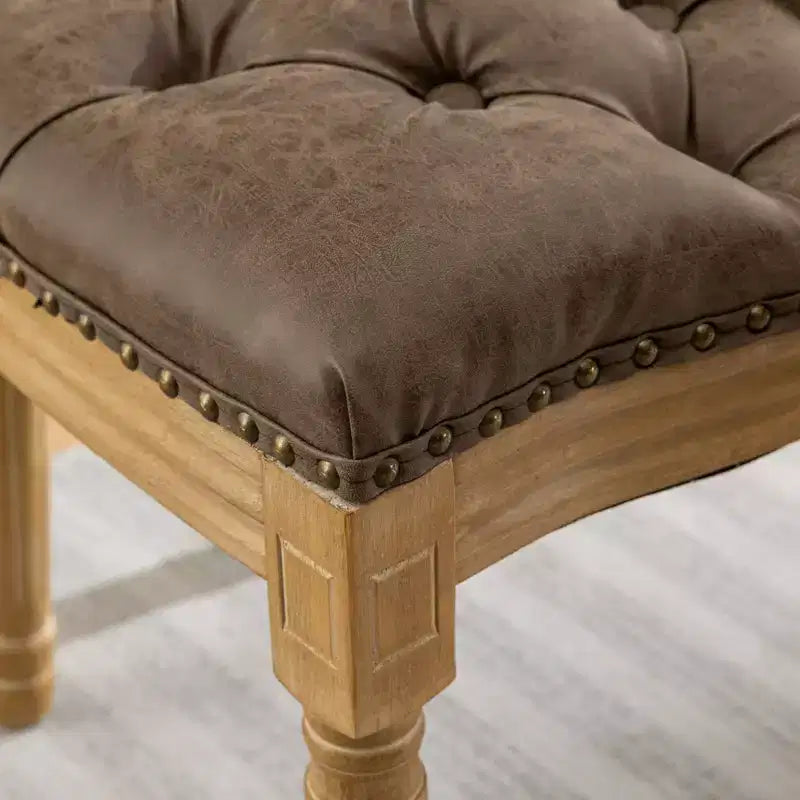Chaise de salle à manger en bois massif de style français