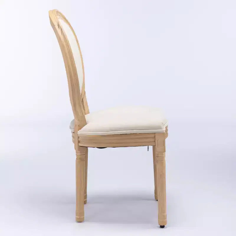Chaise de salle à manger en bois massif de style français