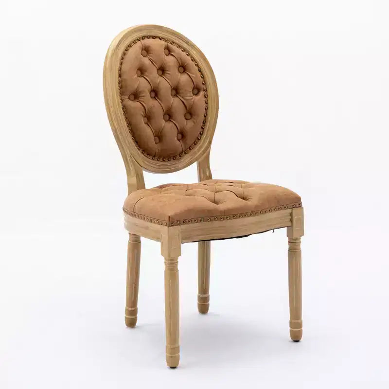 Chaise de salle à manger en bois massif de style français
