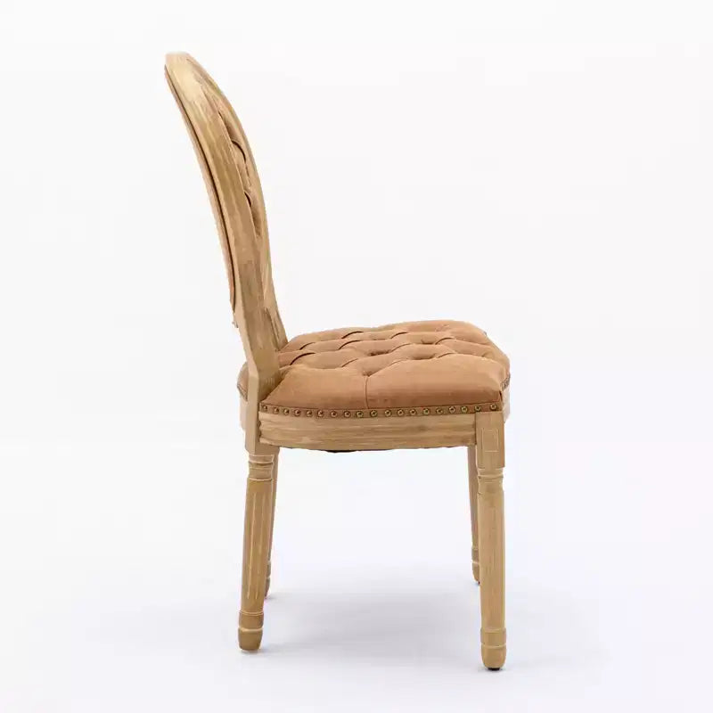 Chaise de salle à manger en bois massif de style français