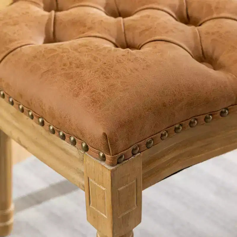 Chaise de salle à manger en bois massif de style français