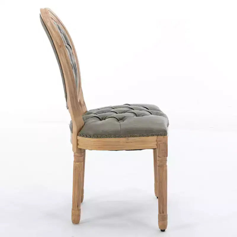 Chaise de salle à manger en bois massif de style français