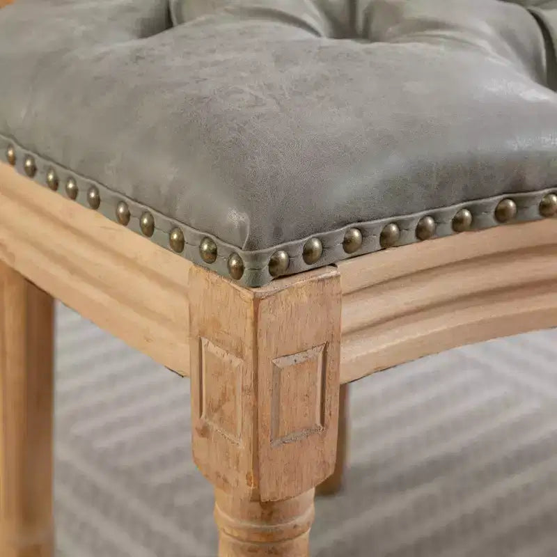 Chaise de salle à manger en bois massif de style français