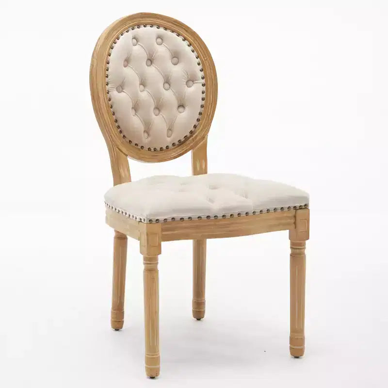 Chaise de salle à manger en bois massif de style français