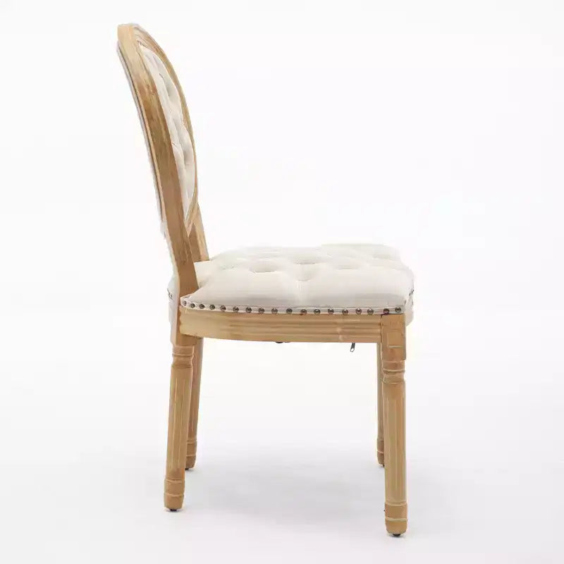 Chaise de salle à manger en bois massif de style français