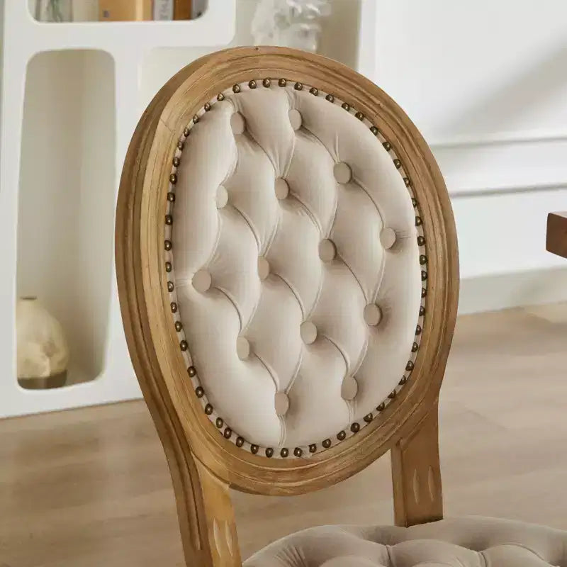 Chaise de salle à manger en bois massif de style français