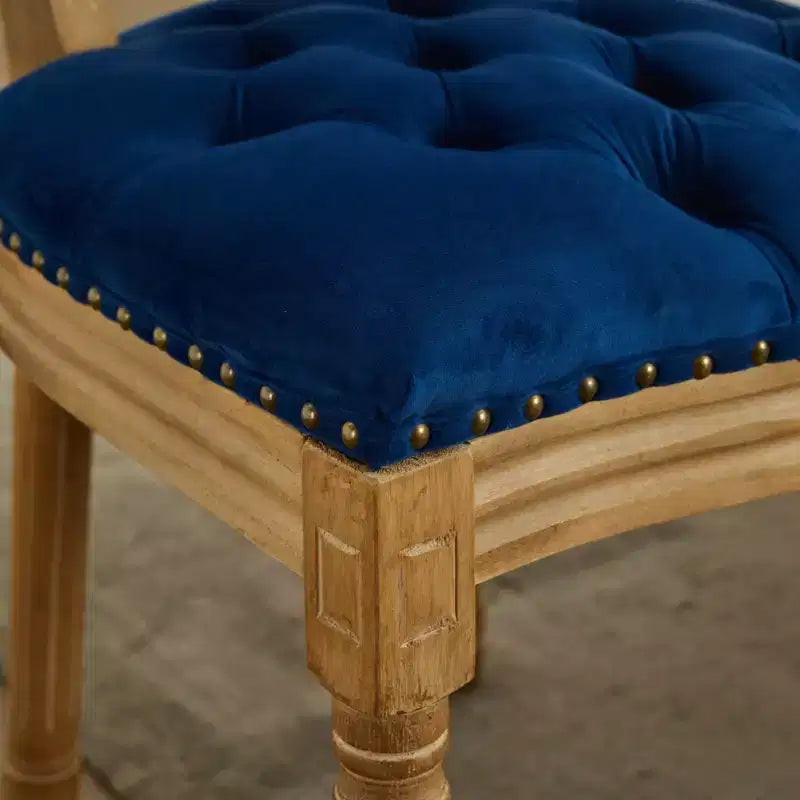Chaise de salle à manger en bois massif de style français