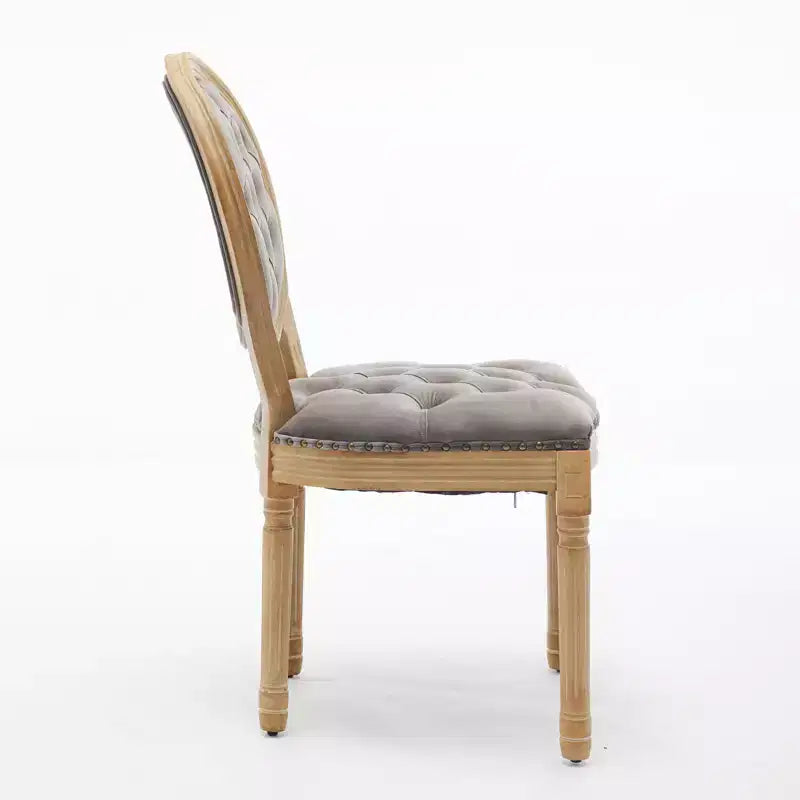 Chaise de salle à manger en bois massif de style français