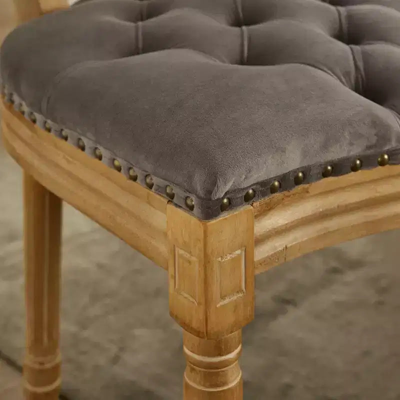 Chaise de salle à manger en bois massif de style français