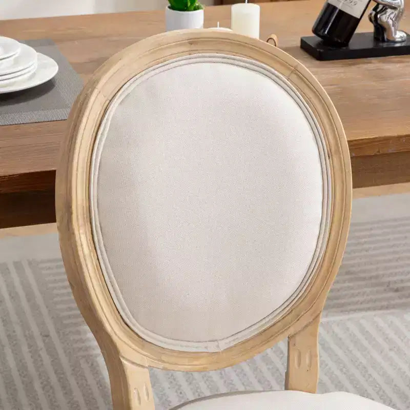Chaise de salle à manger en bois massif de style français
