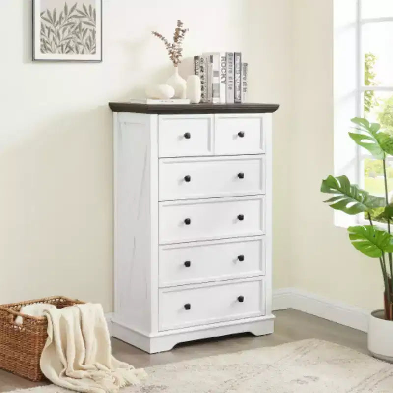 Commode 6 tiroirs, Armoire haute 6 tiroirs