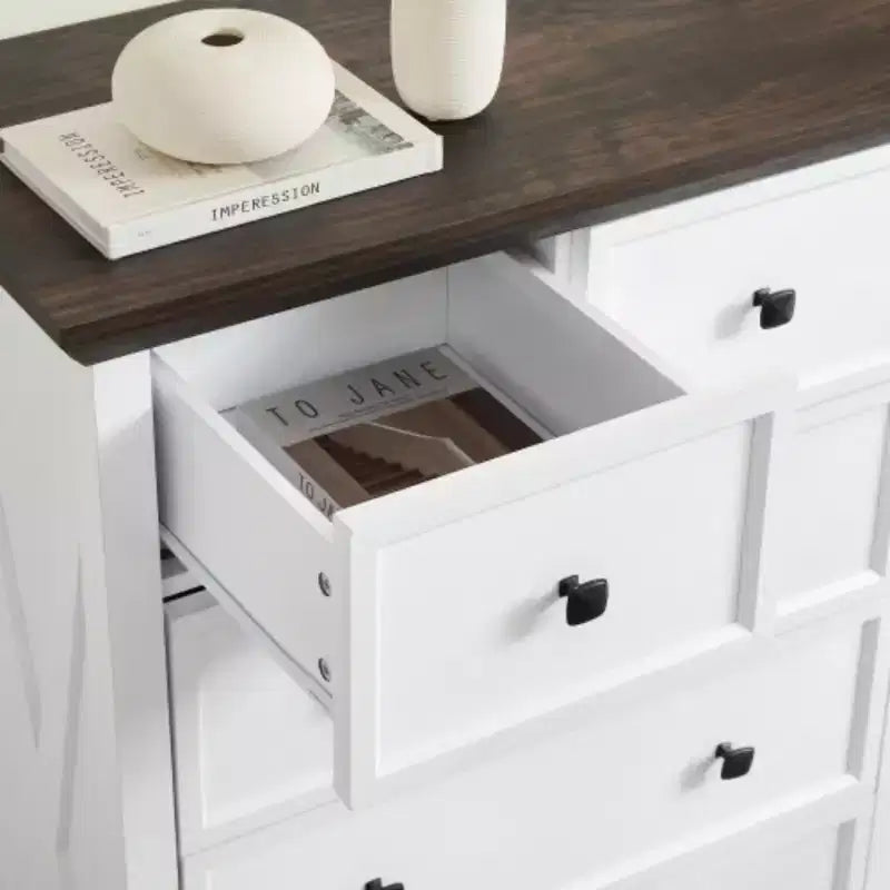 Commode 6 tiroirs, Armoire haute 6 tiroirs