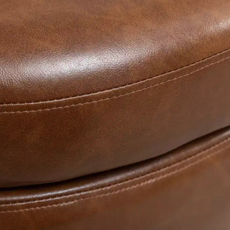 Fauteuil club moderne pivotant en similicuir