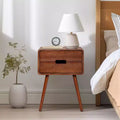 Karl Home 17.32in. W Mid-Century Solid Wood Nightstands For Bedroom