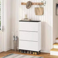 Shoe Cabinet, Shoe Storage Cabinet with 3 Flip Drawers, 47 In Tall Freestanding Shoes Racks