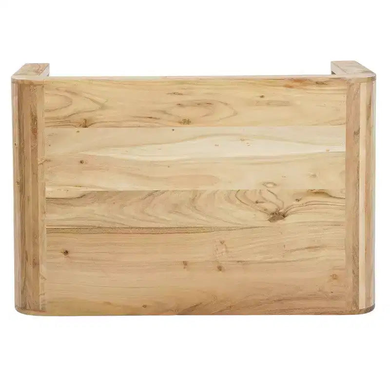 Table basse artisanale en bois d'acacia naturel rectangulaire