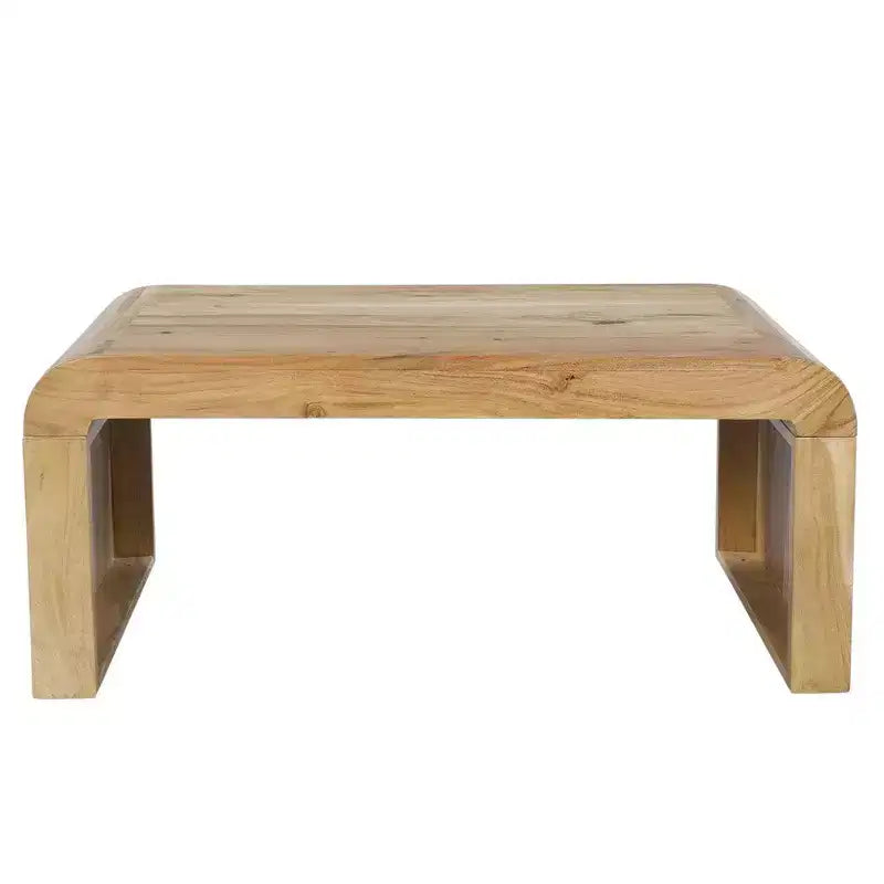 Table basse artisanale en bois d'acacia naturel rectangulaire