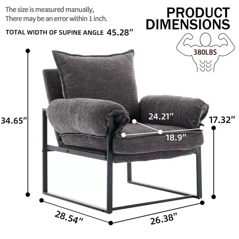 Fauteuil de sol inclinable réglable à 90-180 degrés