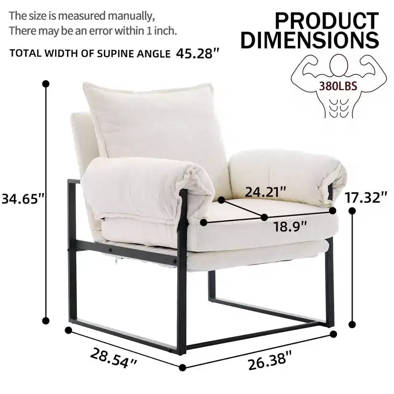 Fauteuil de sol inclinable réglable à 90-180 degrés