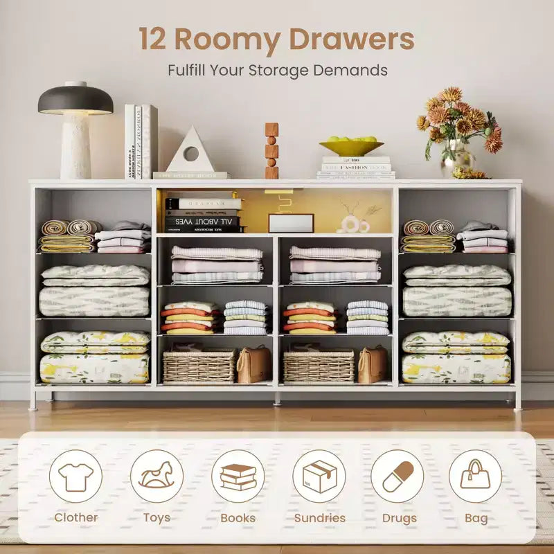 Meuble TV 63 commode Meuble TV pour téléviseurs de 65 à 75 pouces