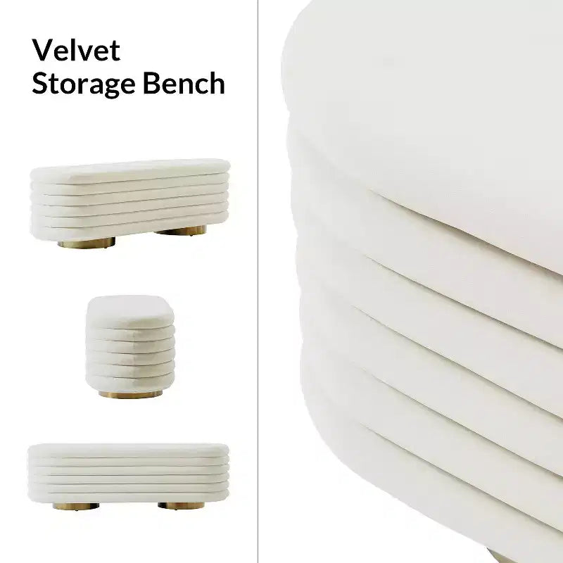 Banc capitonné en canaux