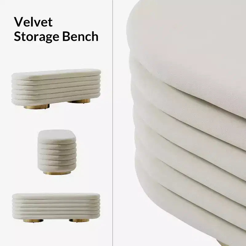 Banc capitonné en canaux