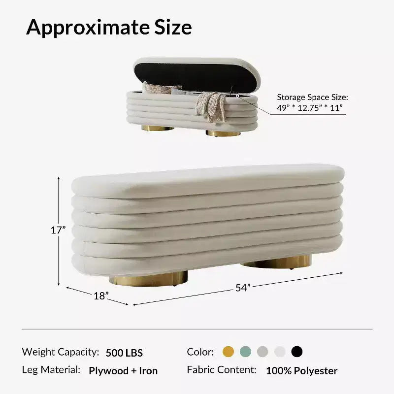Banc capitonné en canaux