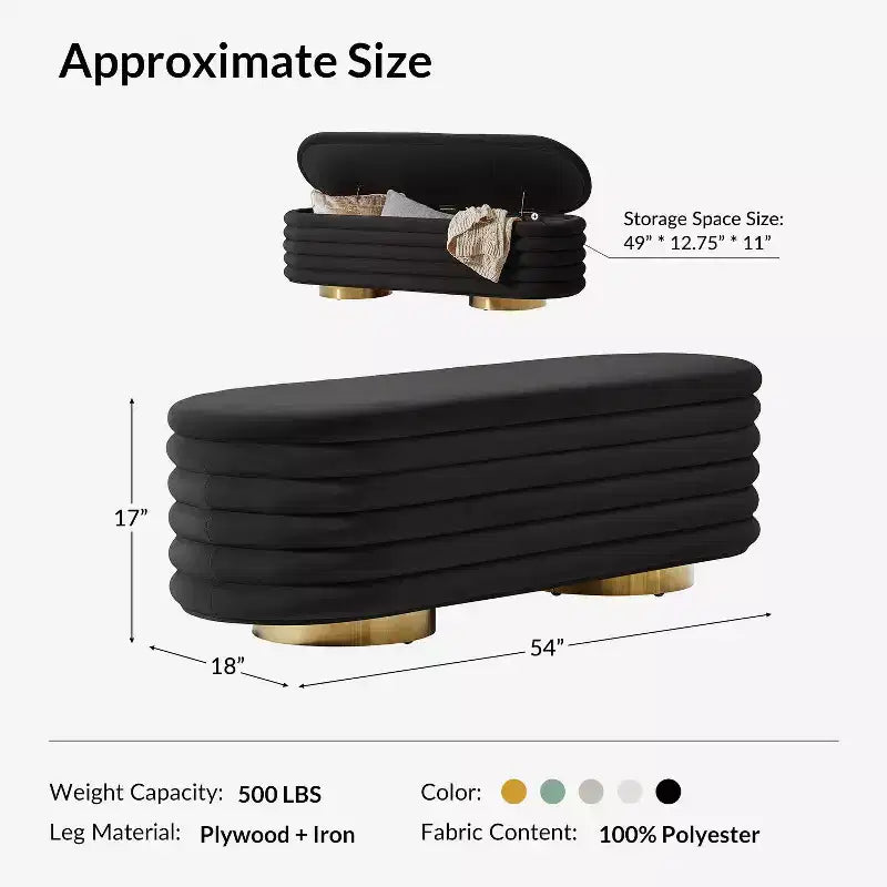Banc capitonné en canaux