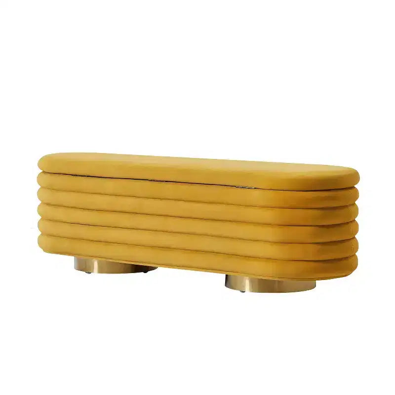 Banc capitonné en canaux