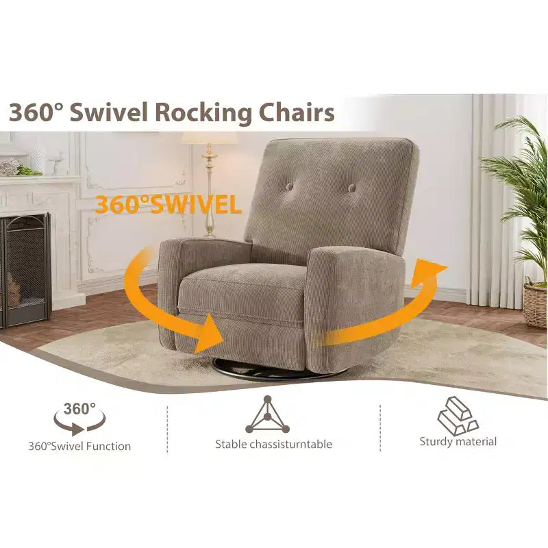 Fauteuil inclinable et pivotant à 360° pour chambre de bébé