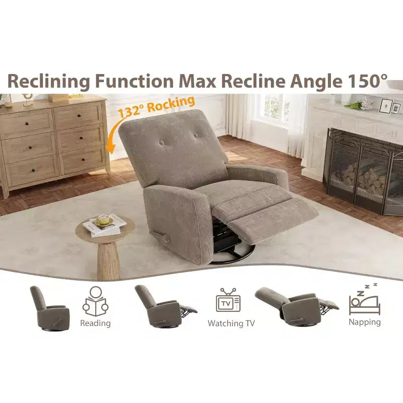 Fauteuil inclinable et pivotant à 360° pour chambre de bébé