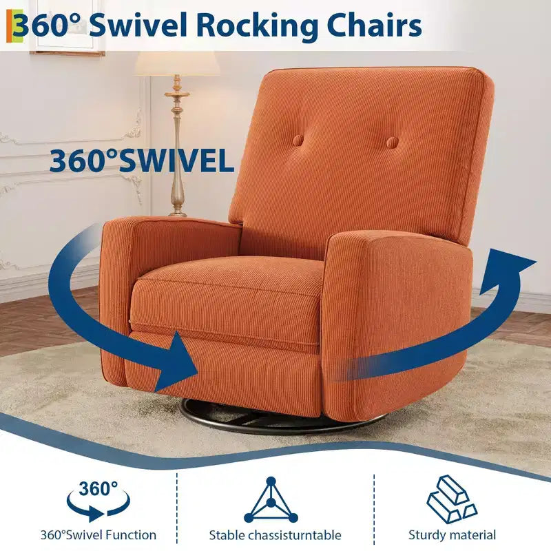 Fauteuil inclinable et pivotant à 360° pour chambre de bébé