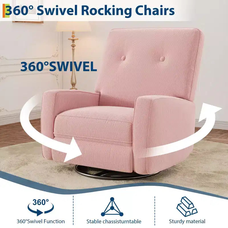 Fauteuil inclinable et pivotant à 360° pour chambre de bébé