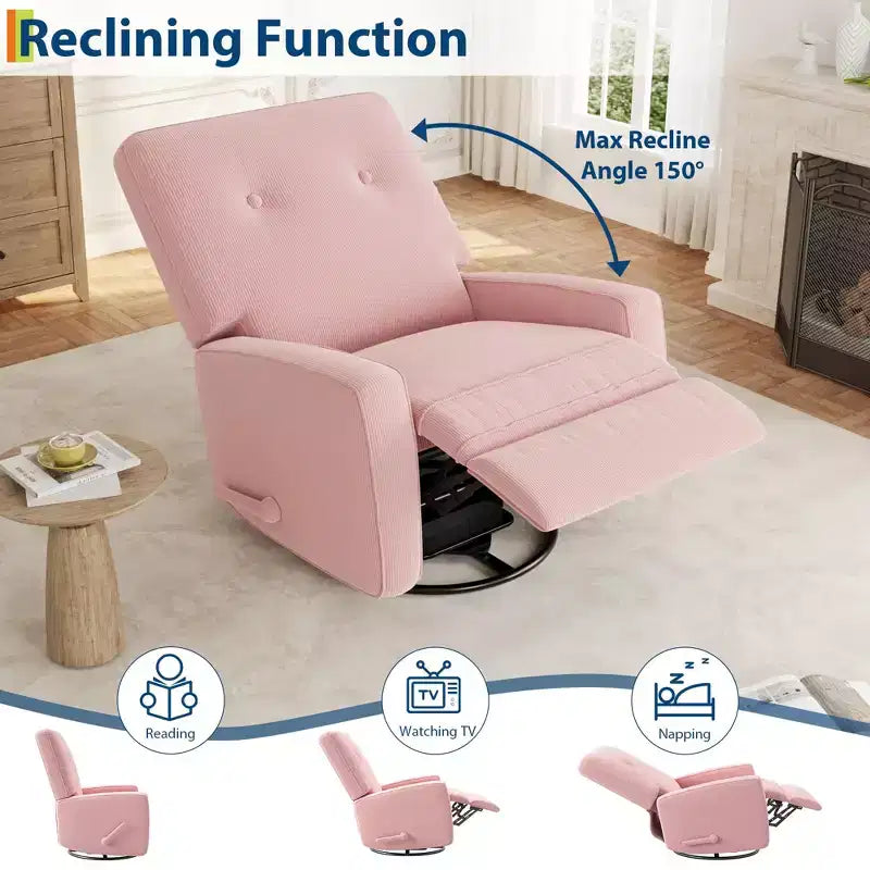 Fauteuil inclinable et pivotant à 360° pour chambre de bébé