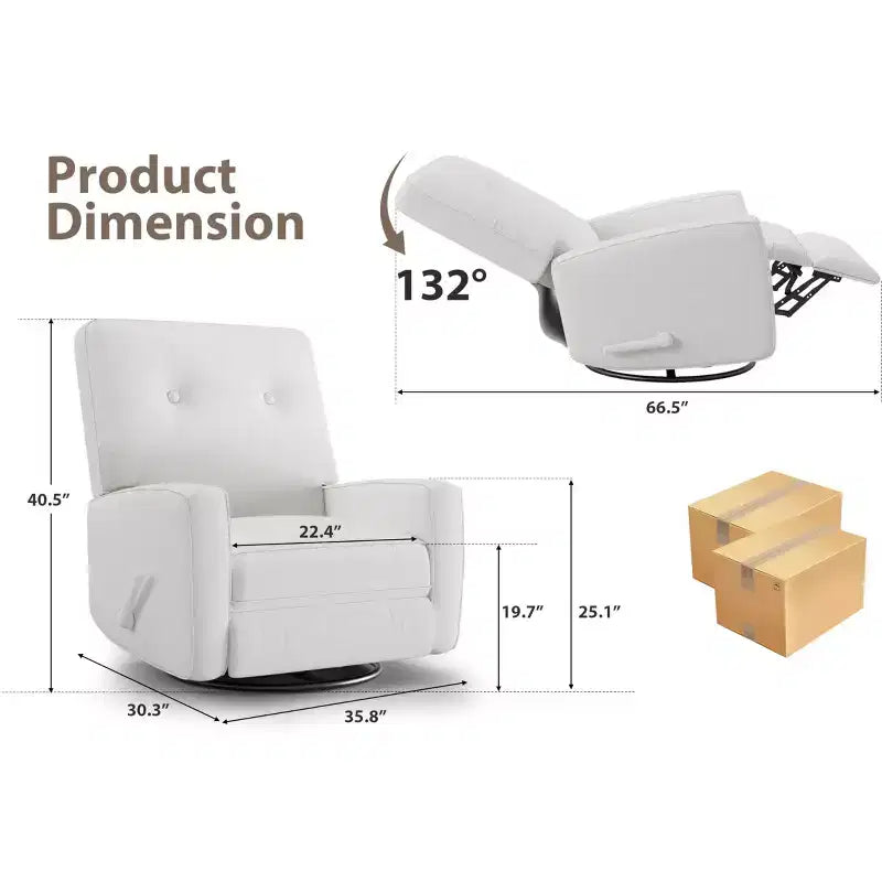 Fauteuil inclinable et pivotant à 360° pour chambre de bébé